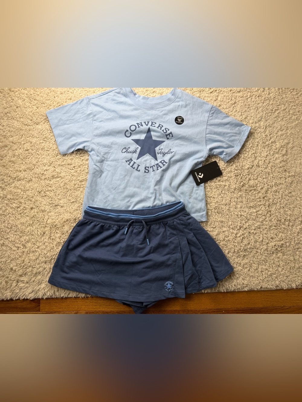 Kids Large Converse All Star Tee & Skort Set